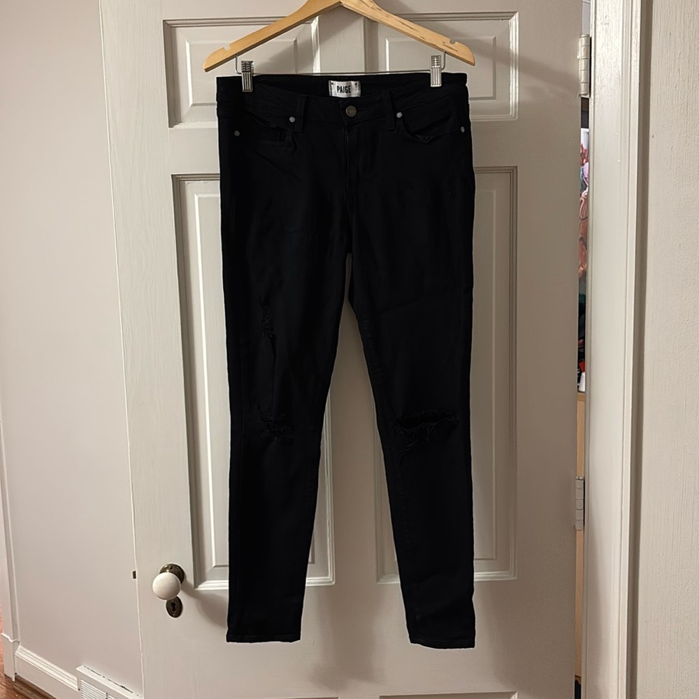 Paige ripped stretch jeans